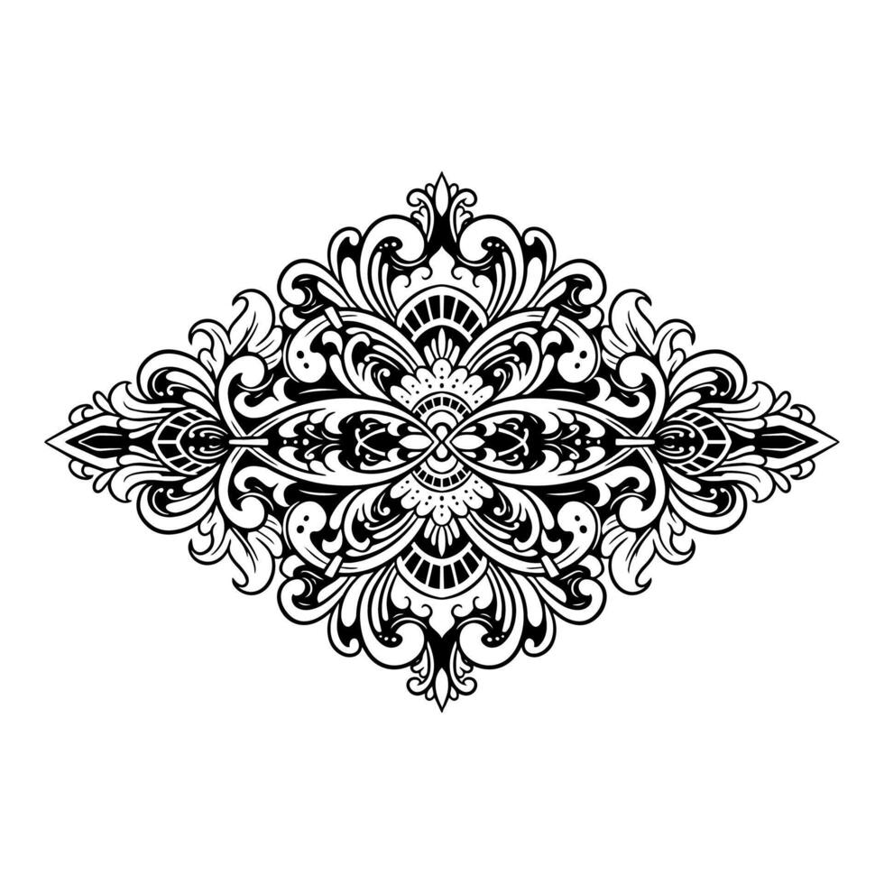 luxe ornament bloemen illustratie vector