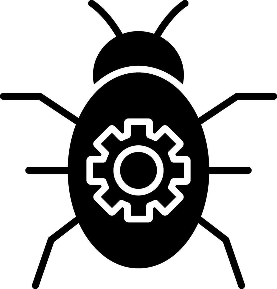 spam beheer glyph icoon vector