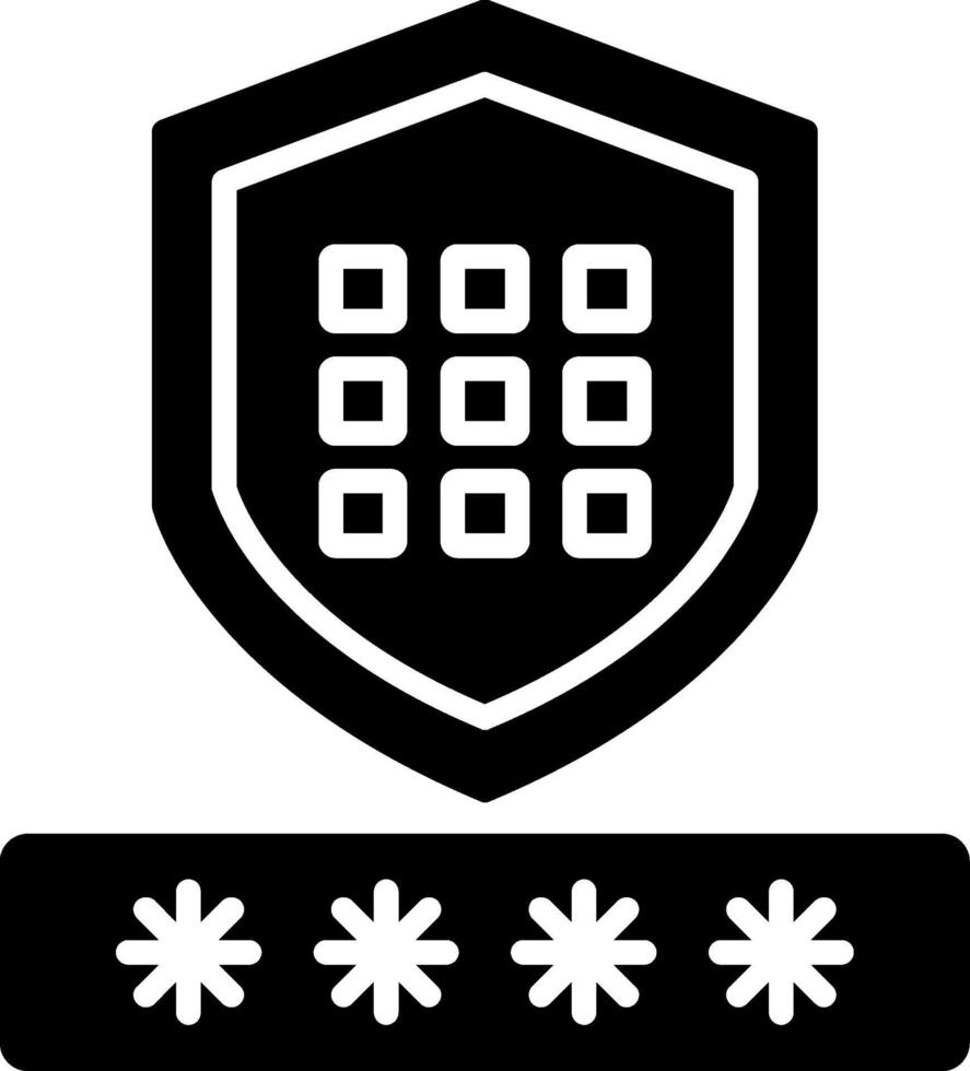 code veiligheid glyph icoon vector