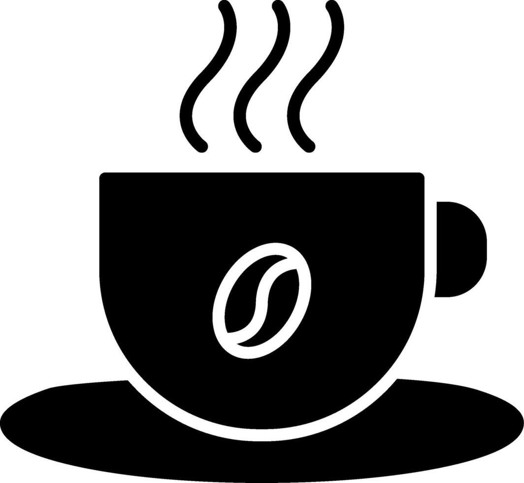 glyph-pictogram voor koffiekop vector