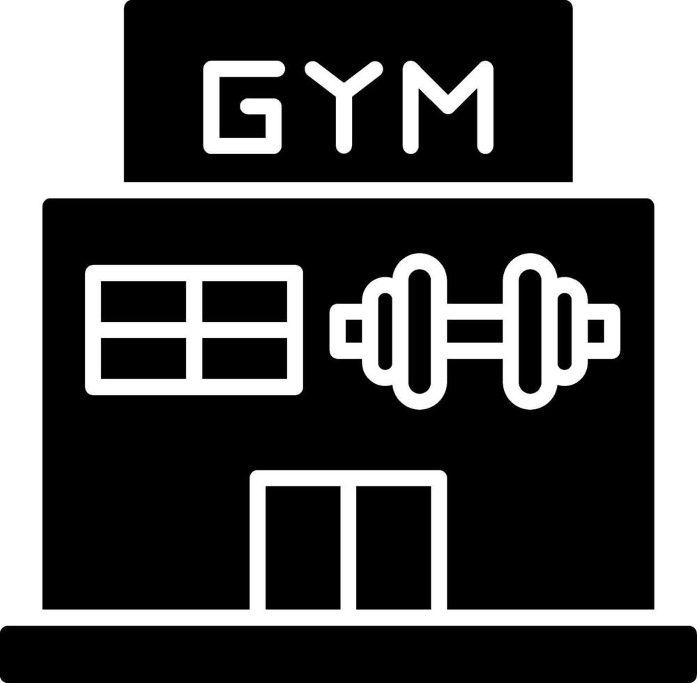 gym glyph icoon vector