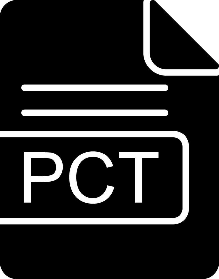 pct het dossier formaat glyph icoon vector