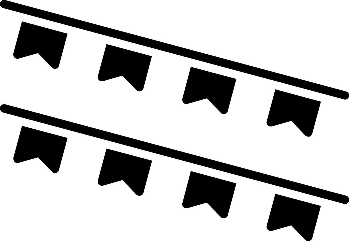 glyph-pictogram voor vlaggen vector