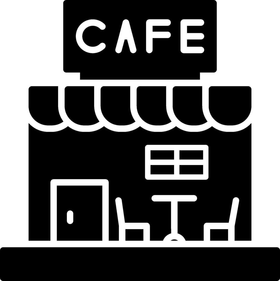 café glyph-pictogram vector