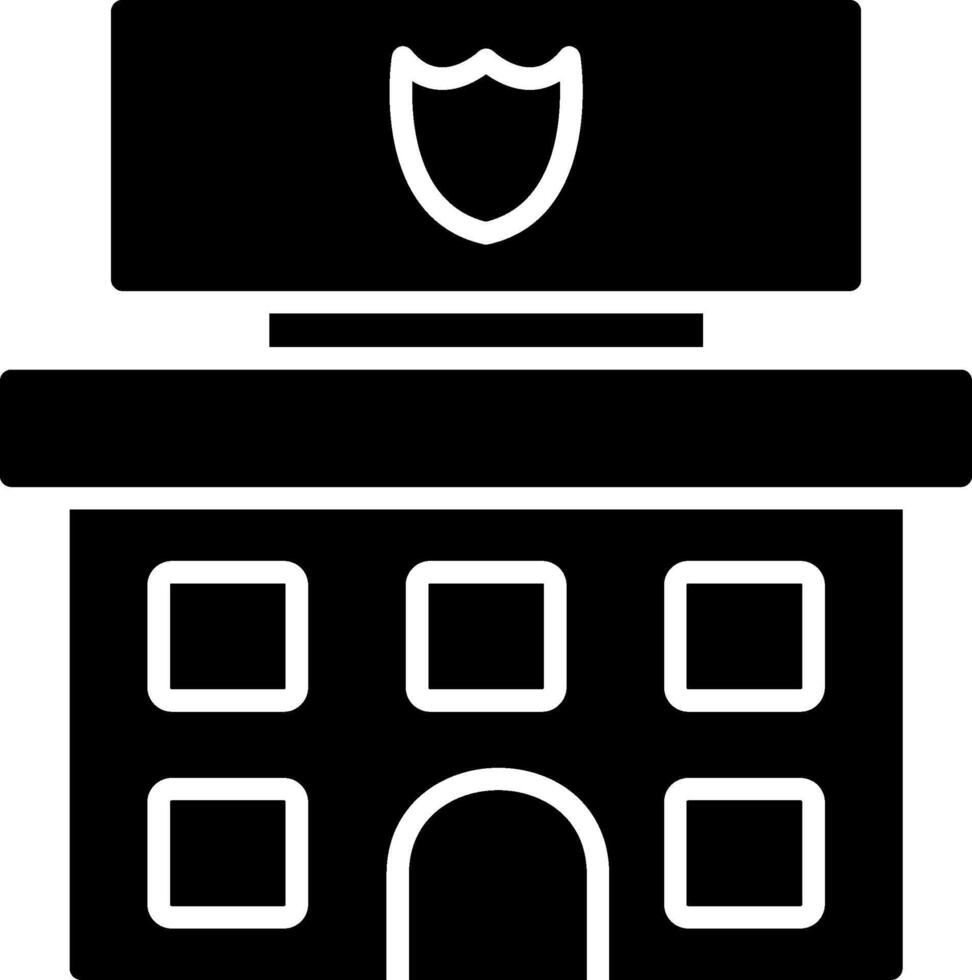 glyph-pictogram politiebureau vector