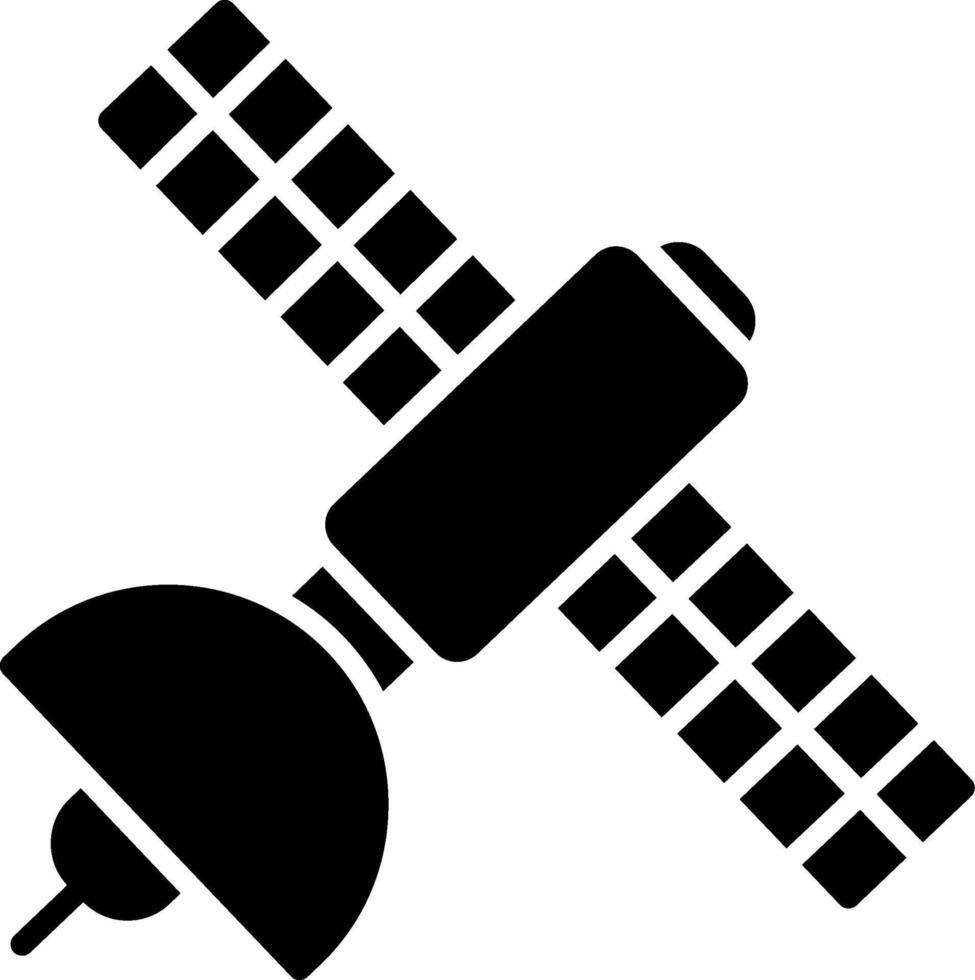 satelliet glyph icoon vector