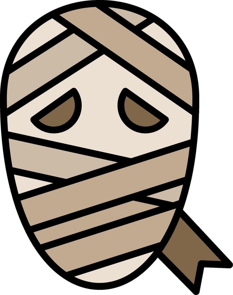 mummie lijn gevuld pictogram vector