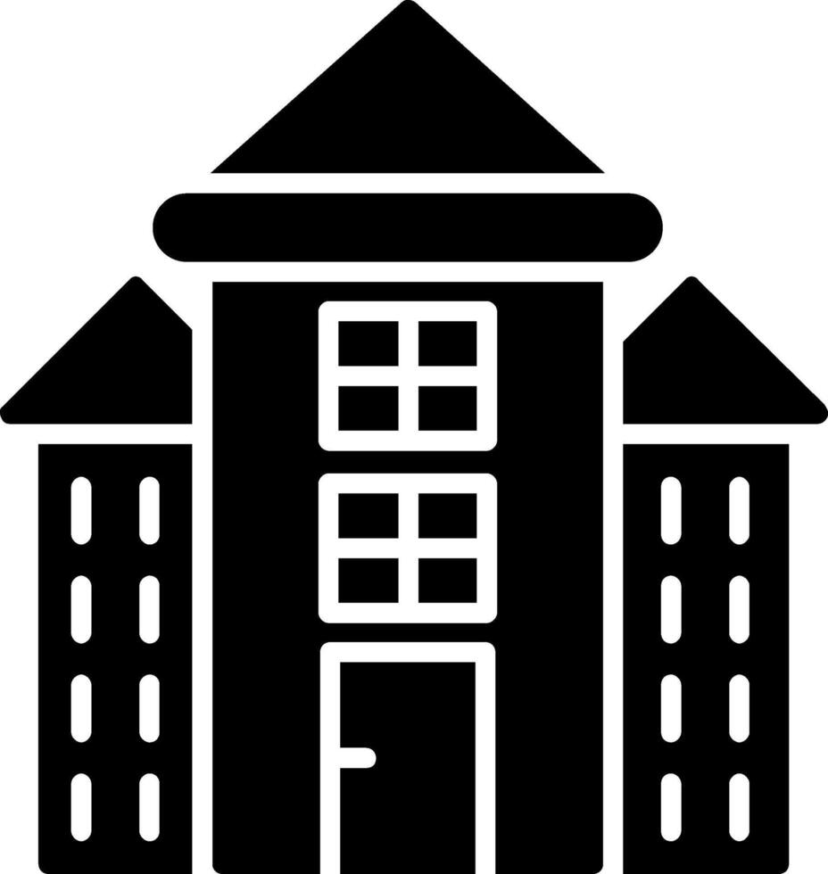gebouw glyph icoon vector