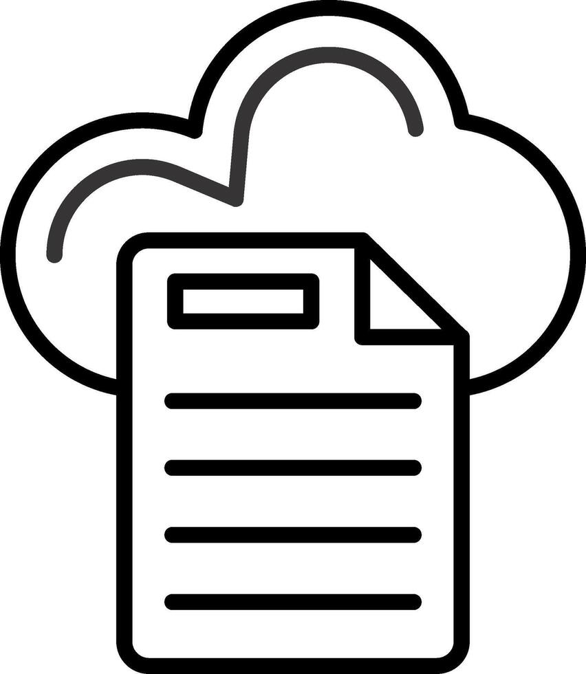 pictogram cloudgegevenslijn vector