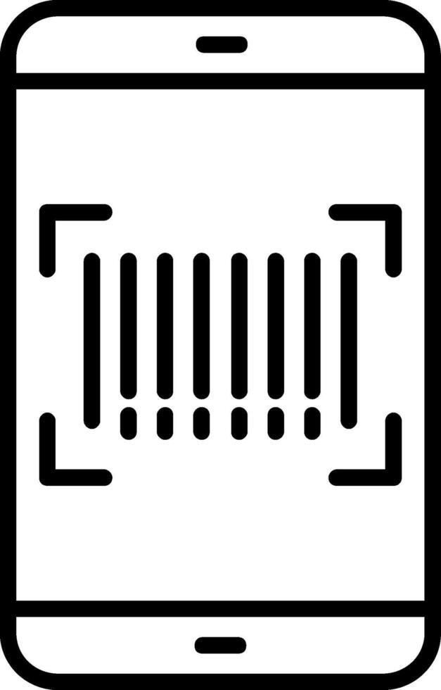 streepjescode scannen lijn icoon vector