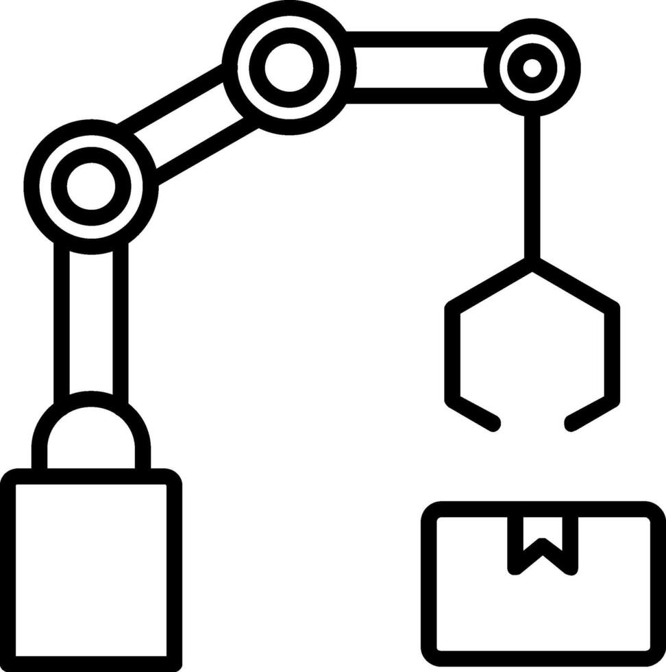 mechanisch arm lijn icoon vector