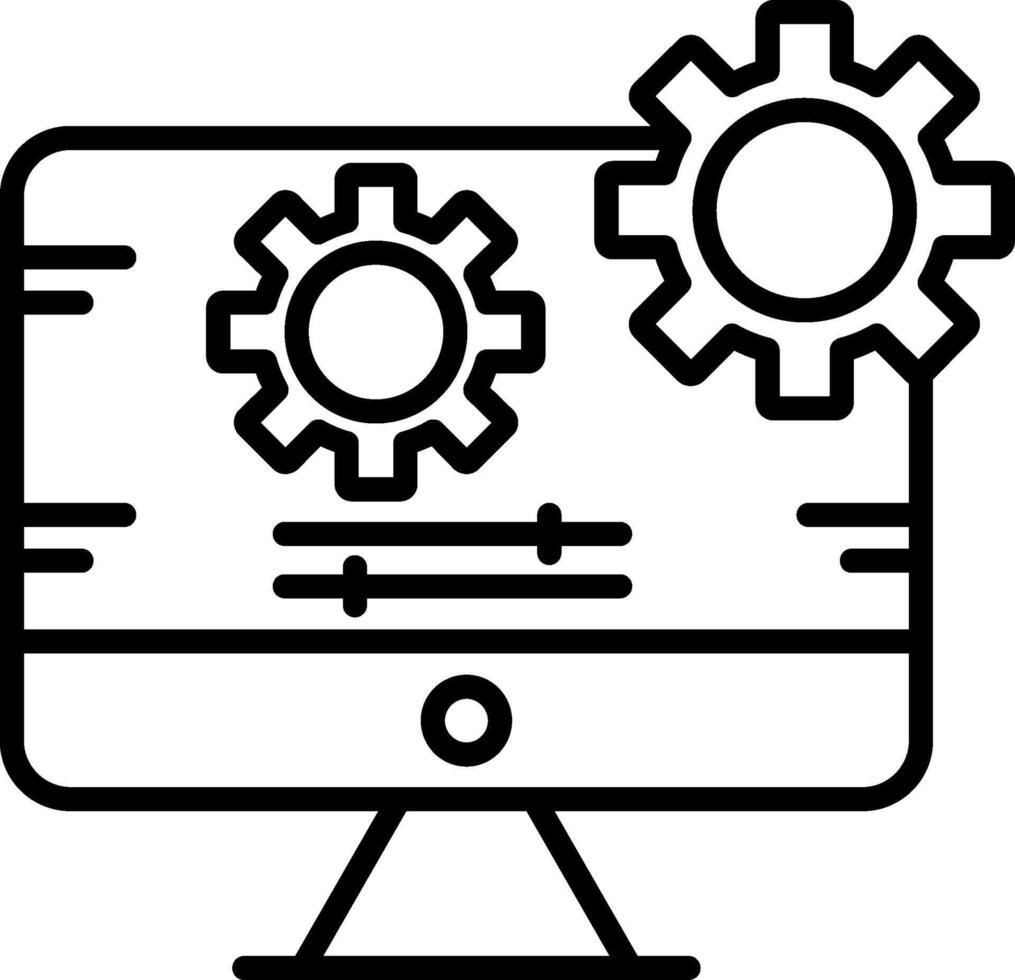 configuratie lijn icoon vector