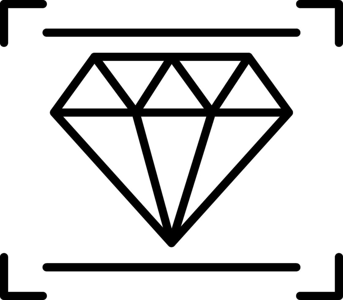 diamant lijn icoon vector