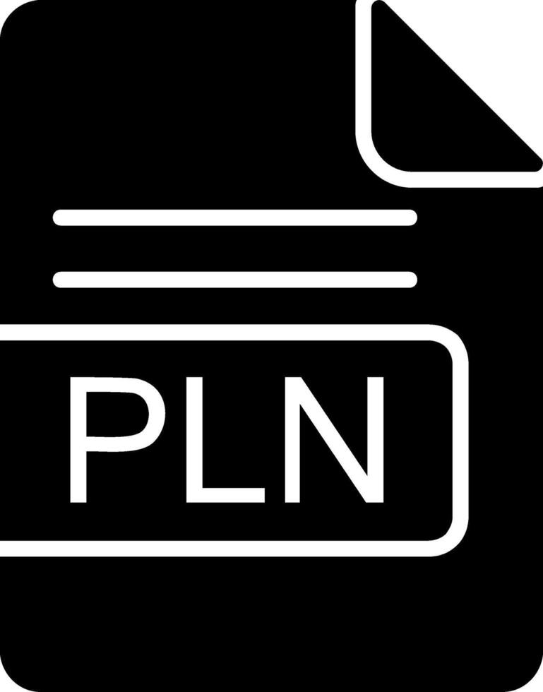 pln het dossier formaat glyph icoon vector