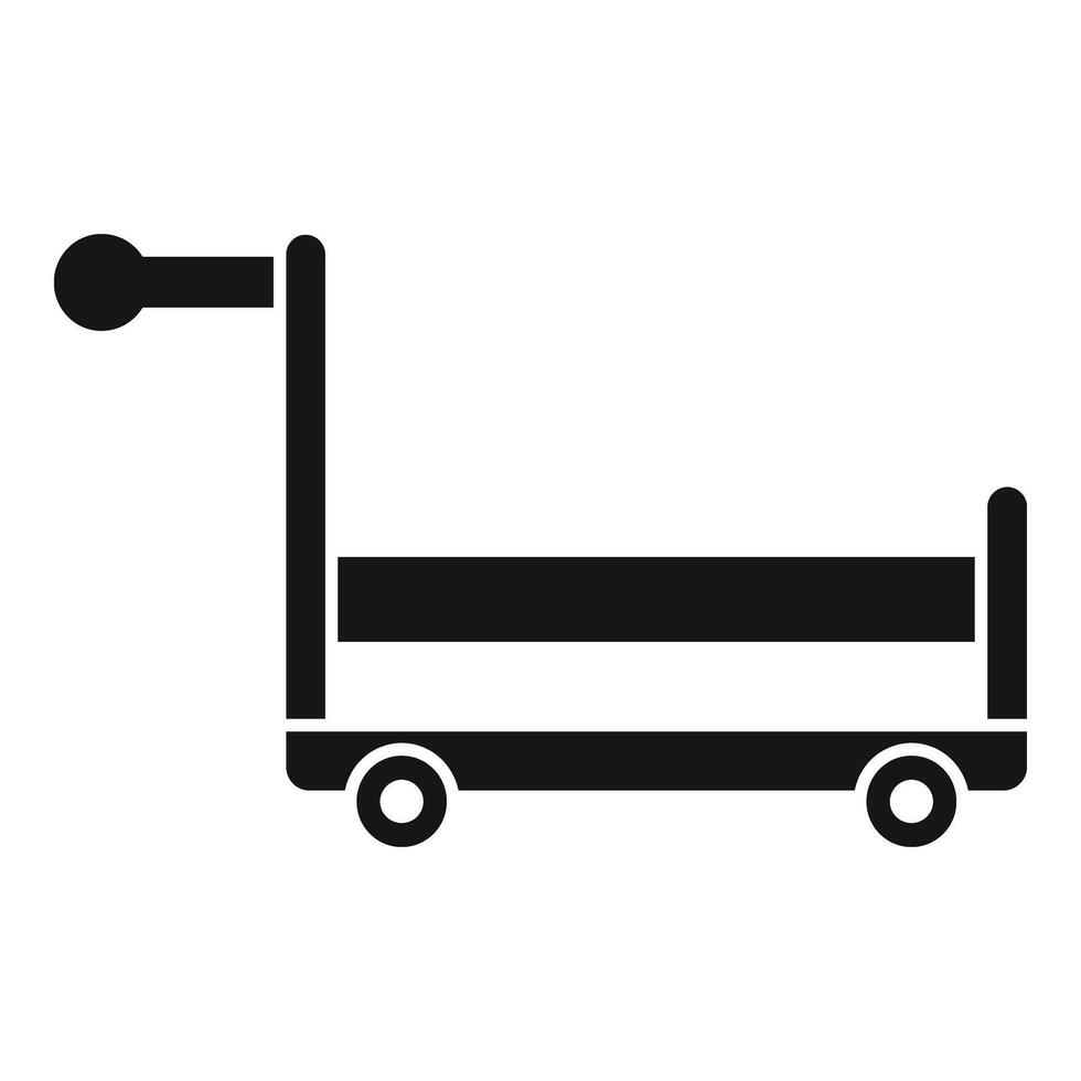 ondersteuning trolley icoon gemakkelijk . solide perfect vector