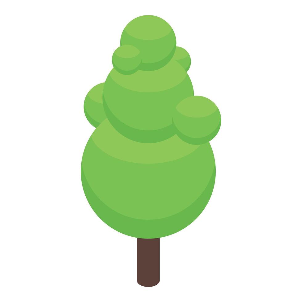 groen park boom icoon isometrische . zomer tijd vector