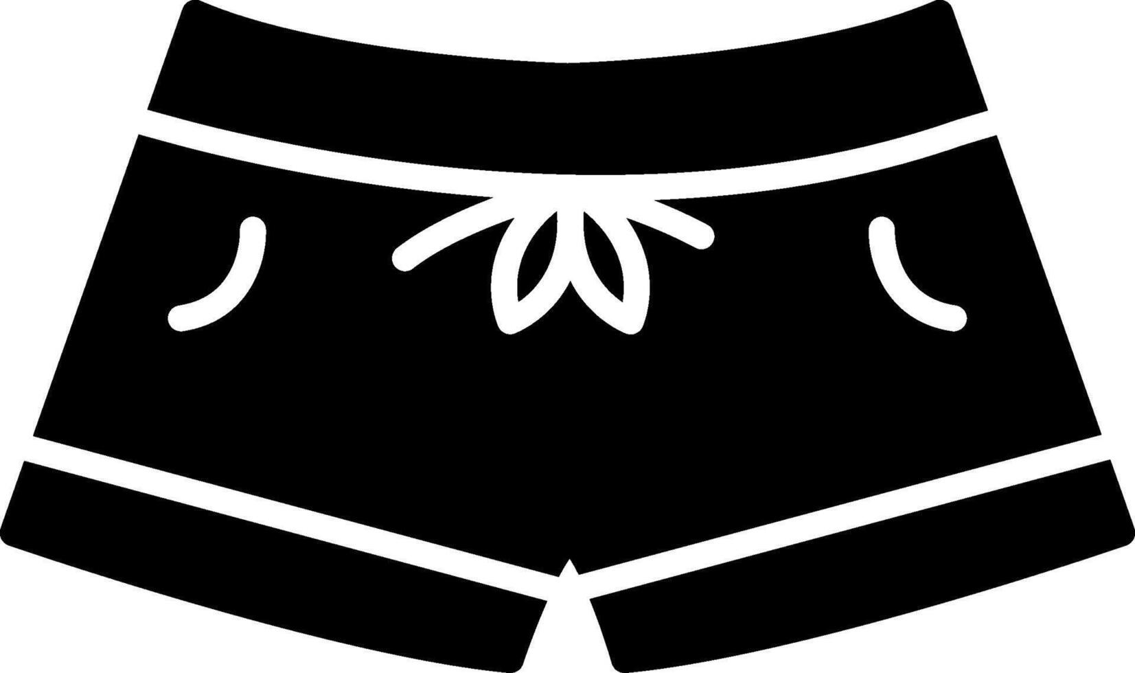 zwemmen shorts glyph icoon vector