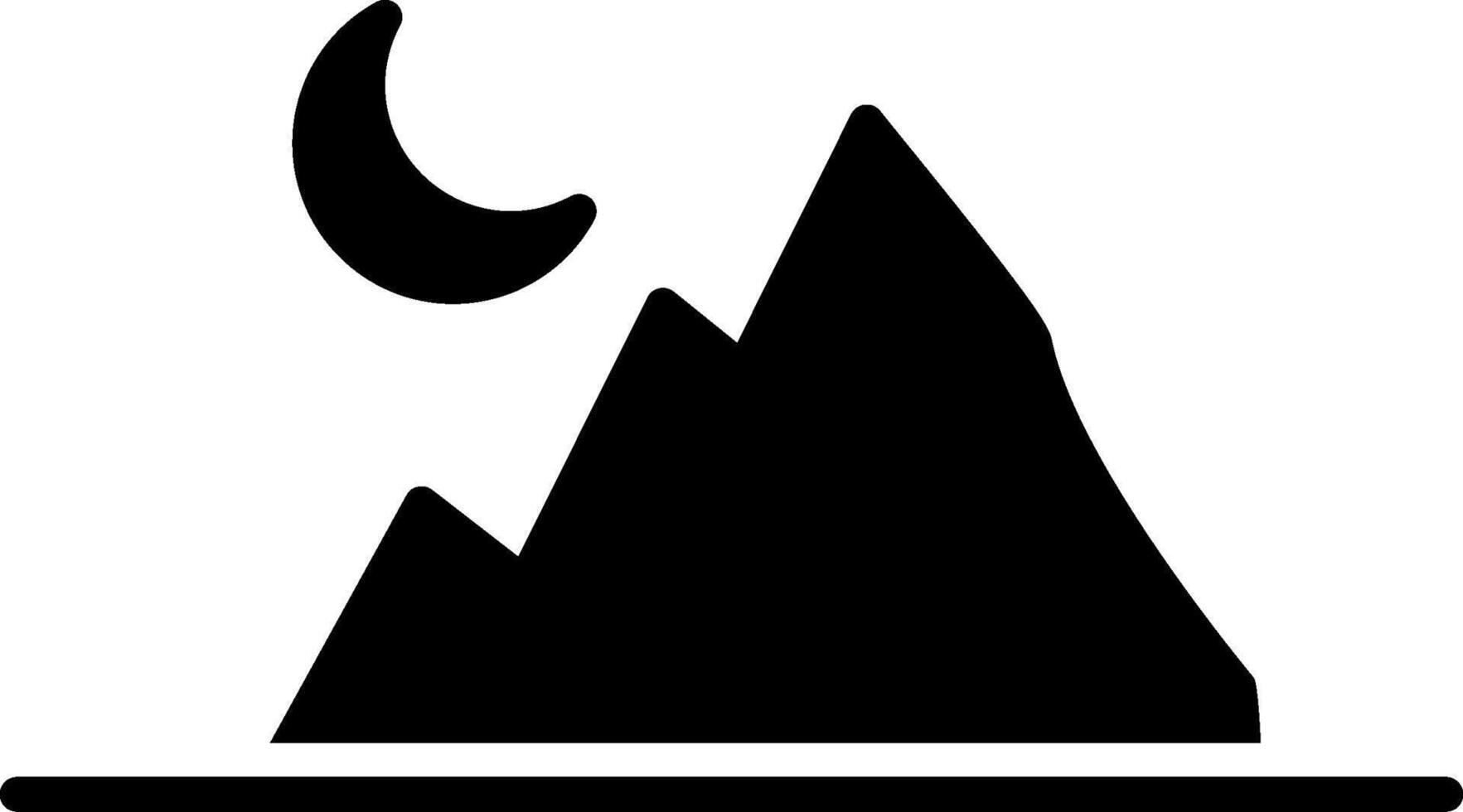 berg glyph icoon vector