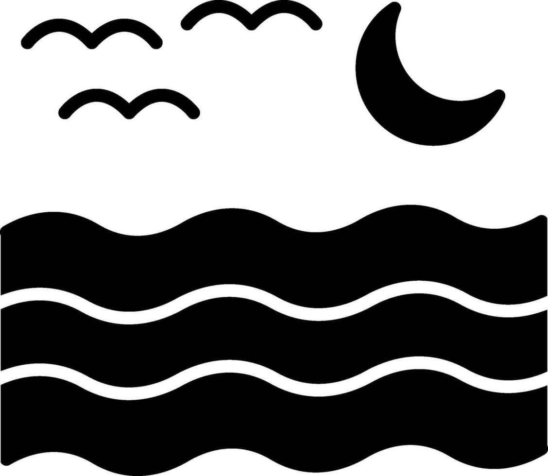 rivier glyph icoon vector