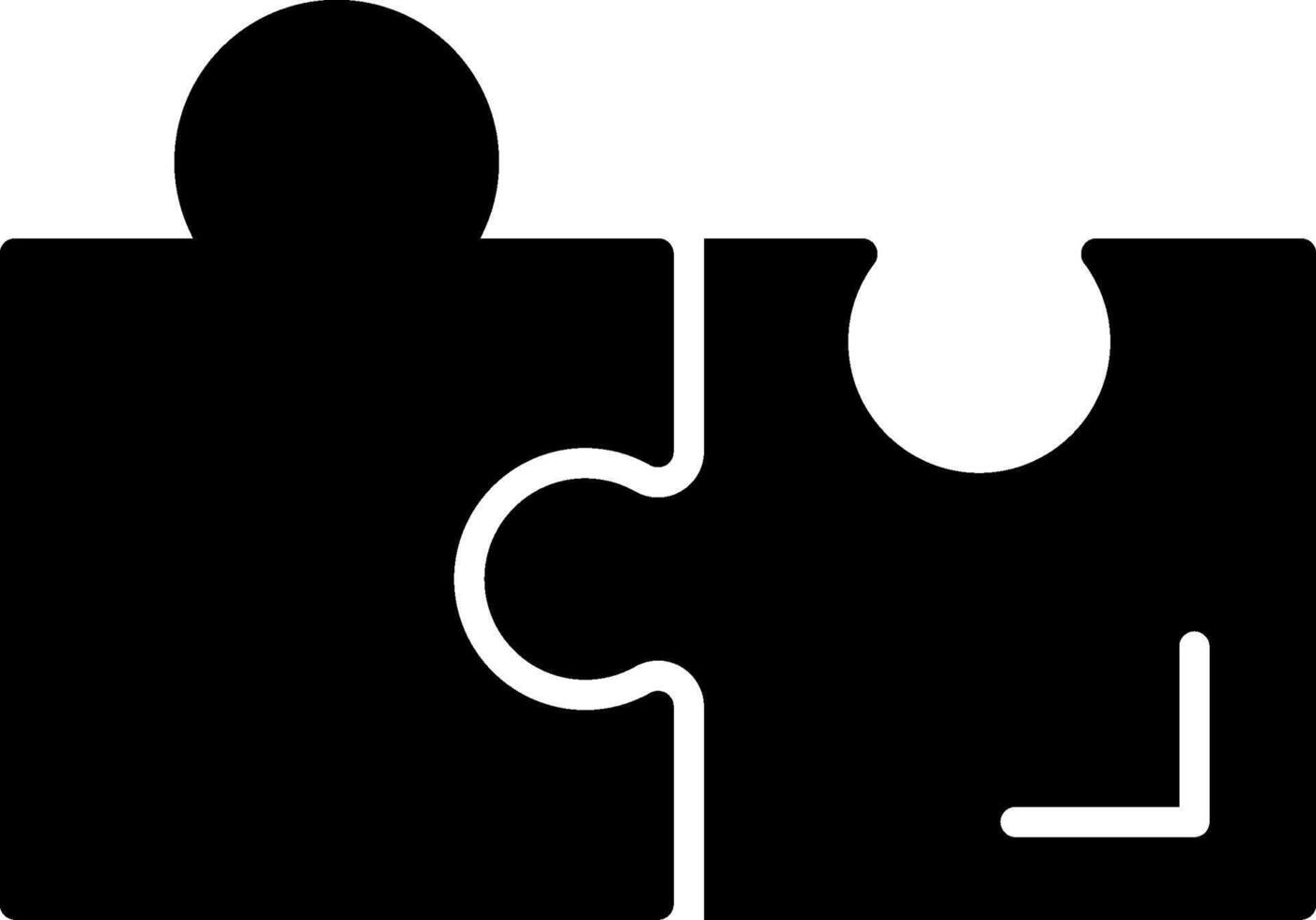 puzzel glyph icoon vector