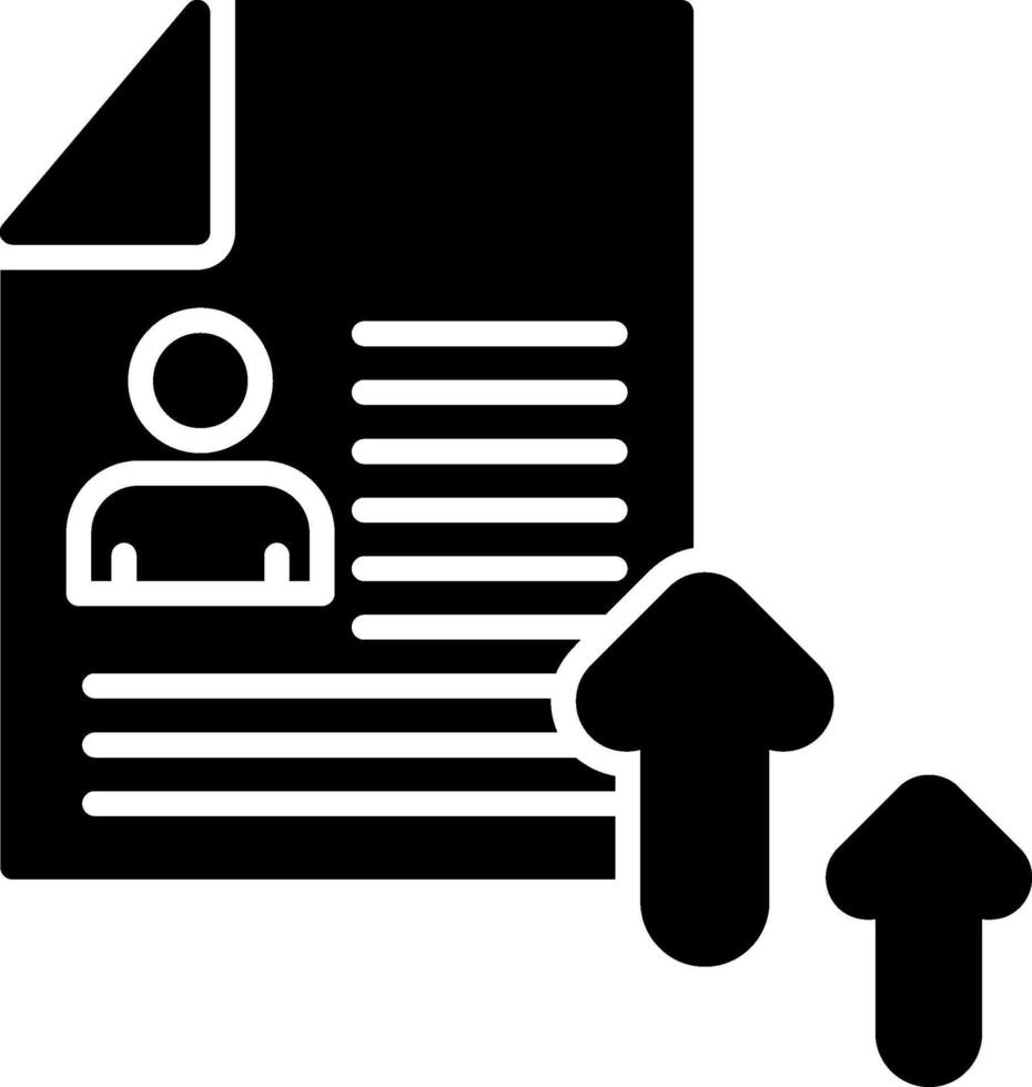 glyph-pictogram hervatten vector