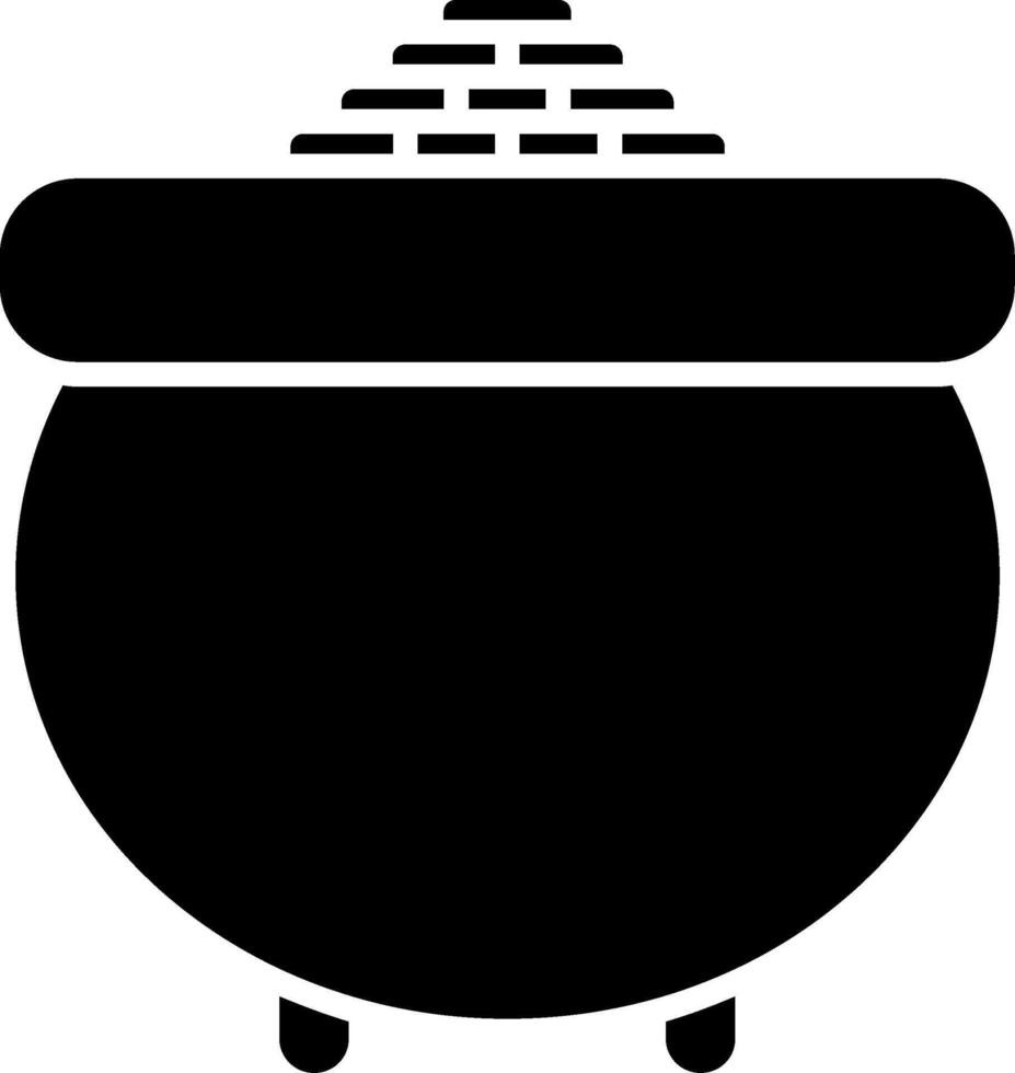 goud pot glyph icoon vector