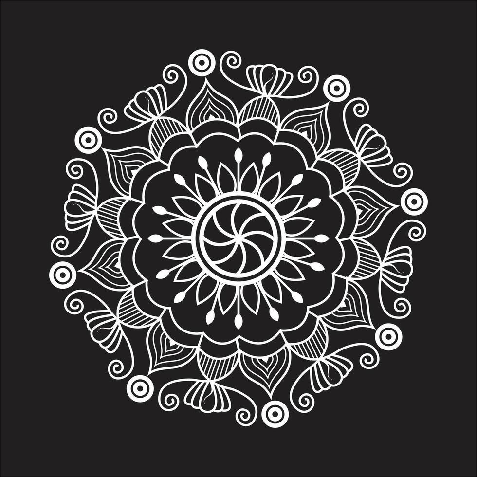 creatief gemakkelijk cirkel bloem bloemen mandala ontwerp voor vrij downloaden vector
