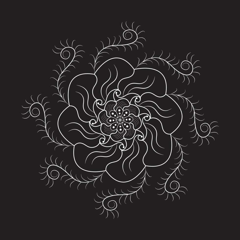 bloem gemakkelijk cirkel eps mandala patronen voor downloaden vector