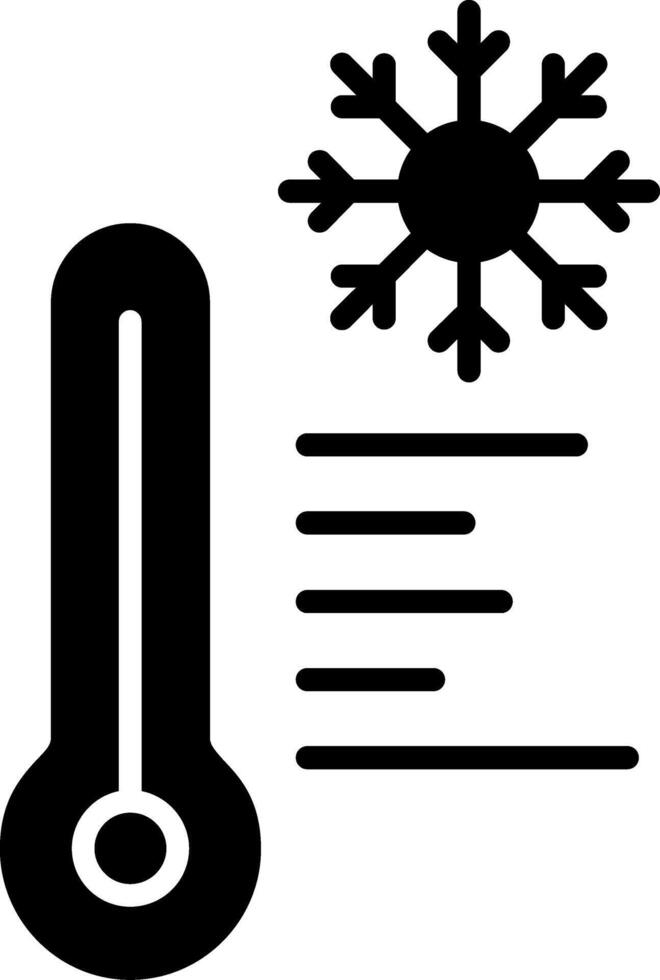 koude glyph-pictogram vector