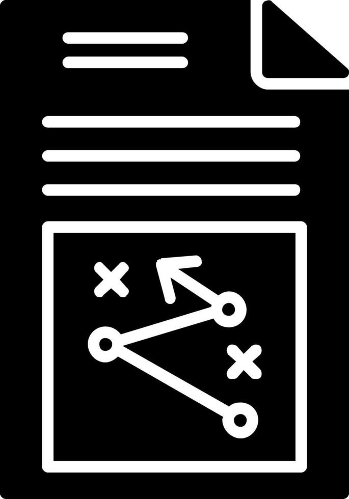 glyph-pictogram voor bedrijfsstrategie vector