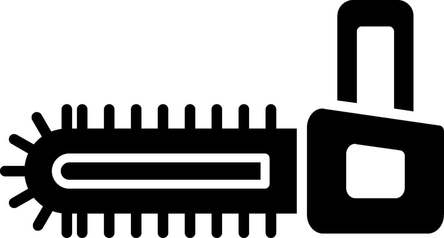 kettingzaag glyph-pictogram vector