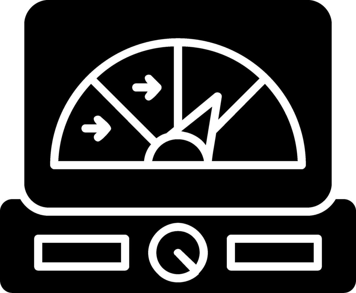 meter glyph-pictogram vector