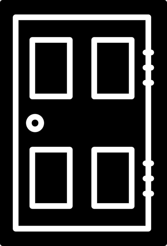 deur glyph icoon vector