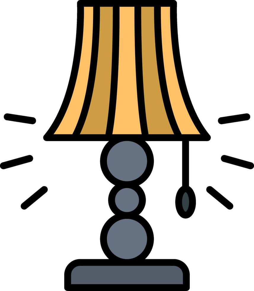 lamp lijn gevulde icoon vector