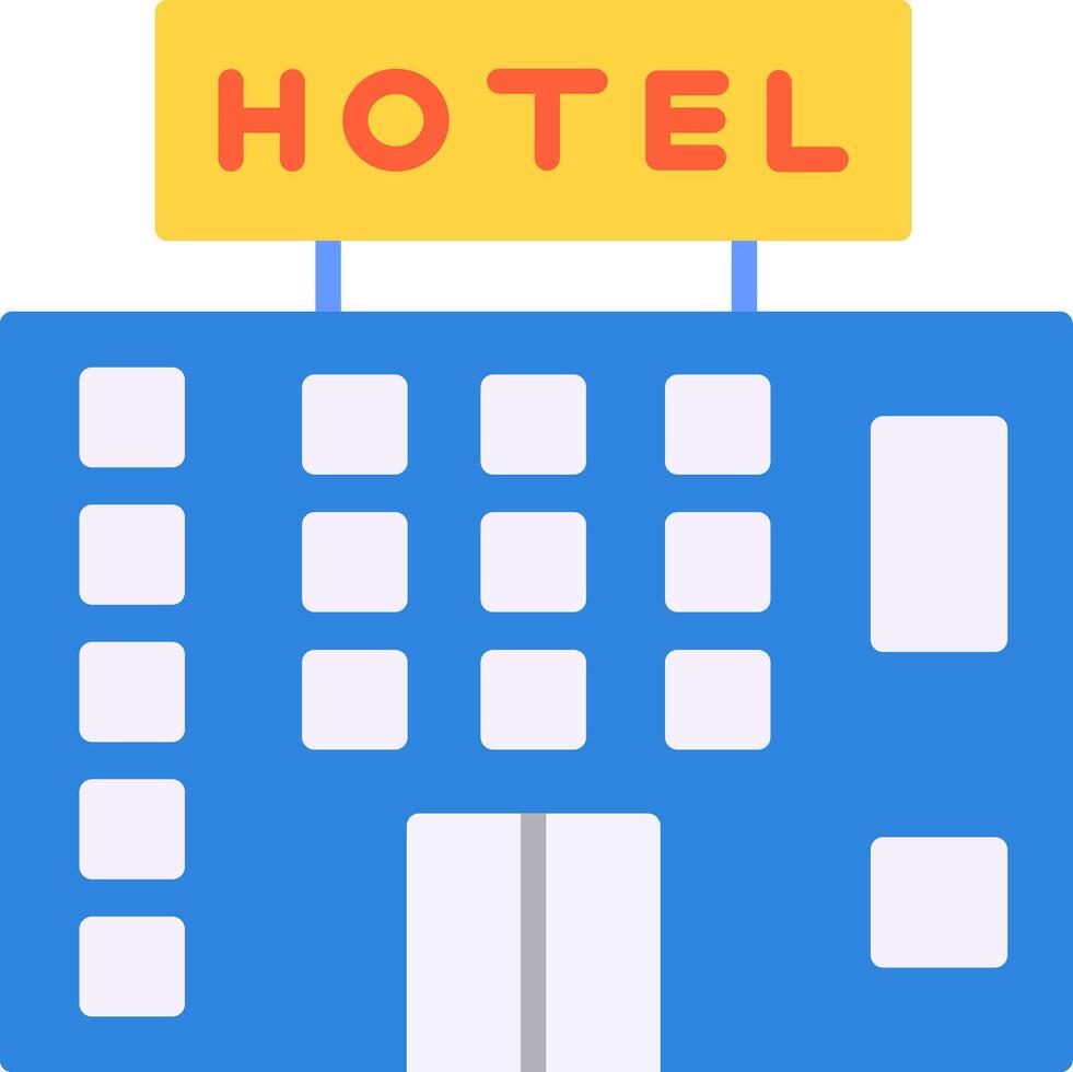 platte hotelpictogram vector