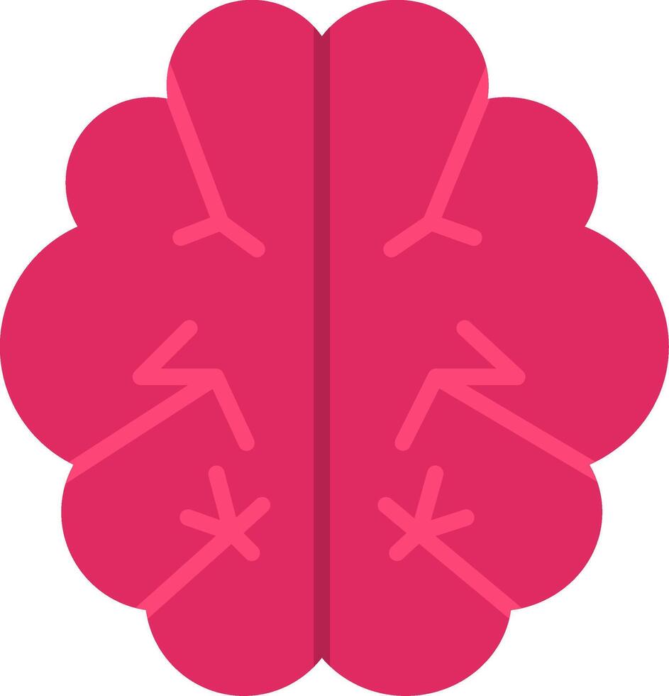 hersenen plat pictogram vector