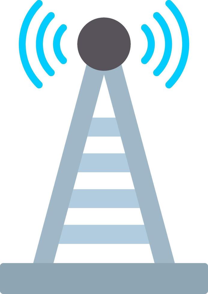 radio toren vlak icoon vector