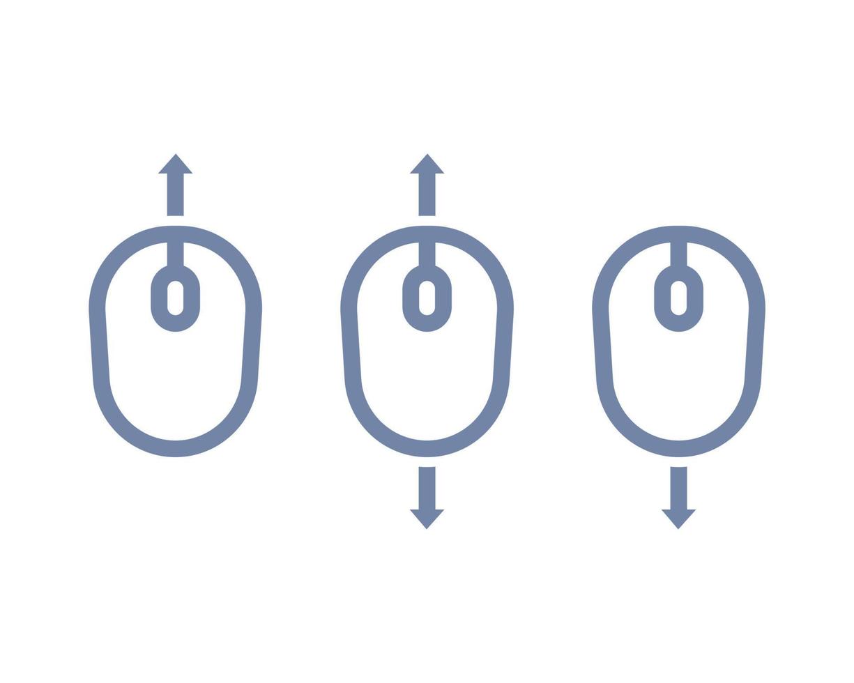 scroll omhoog, omlaag met muispictogram vector