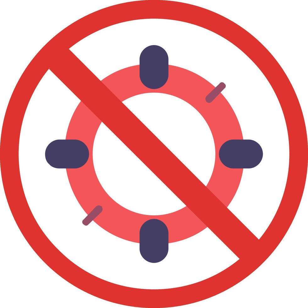 verboden teken vlak icoon vector