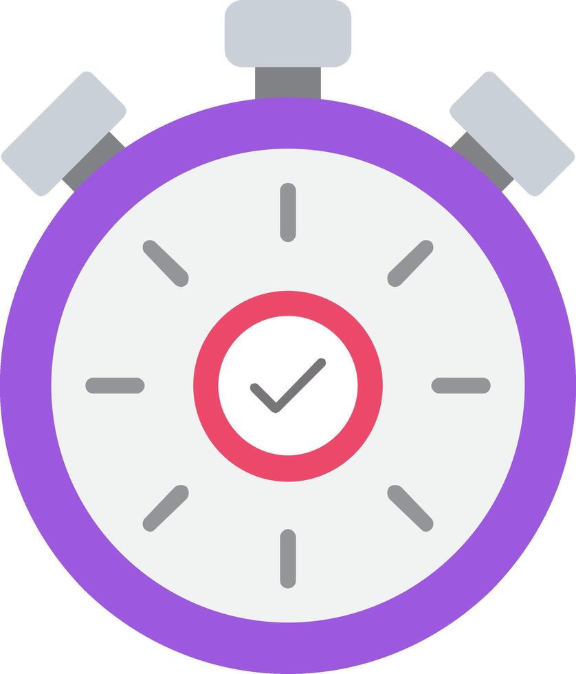 stopwatch plat pictogram vector