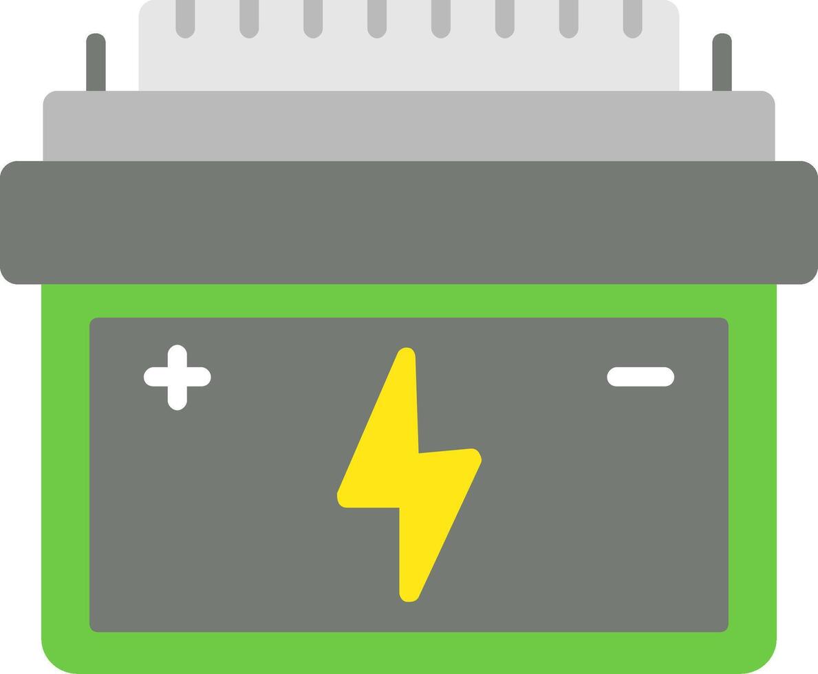 platte batterijpictogram vector