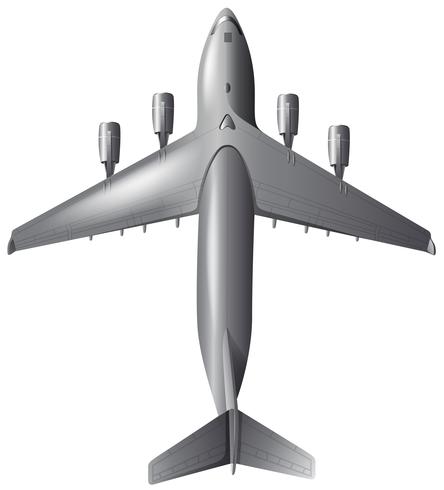 Luchtmening van vliegtuig op witte achtergrond vector