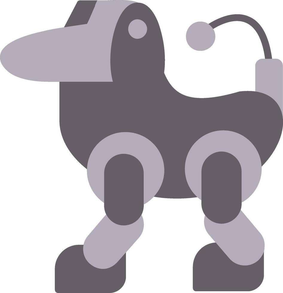 robot plat pictogram vector