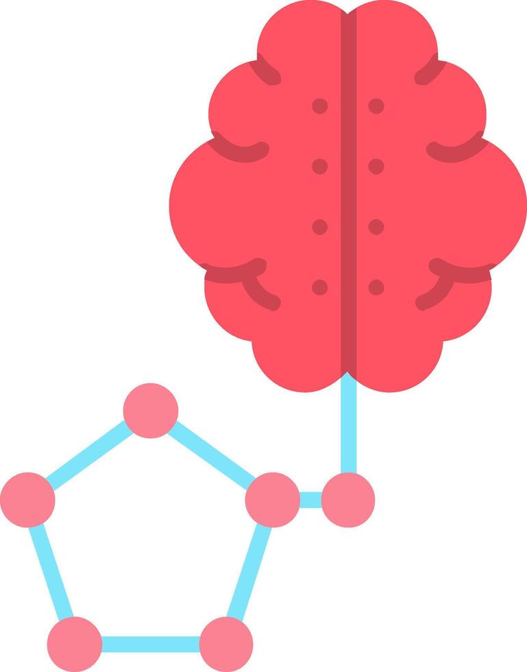 plat pictogram voor kunstmatige intelligentie vector