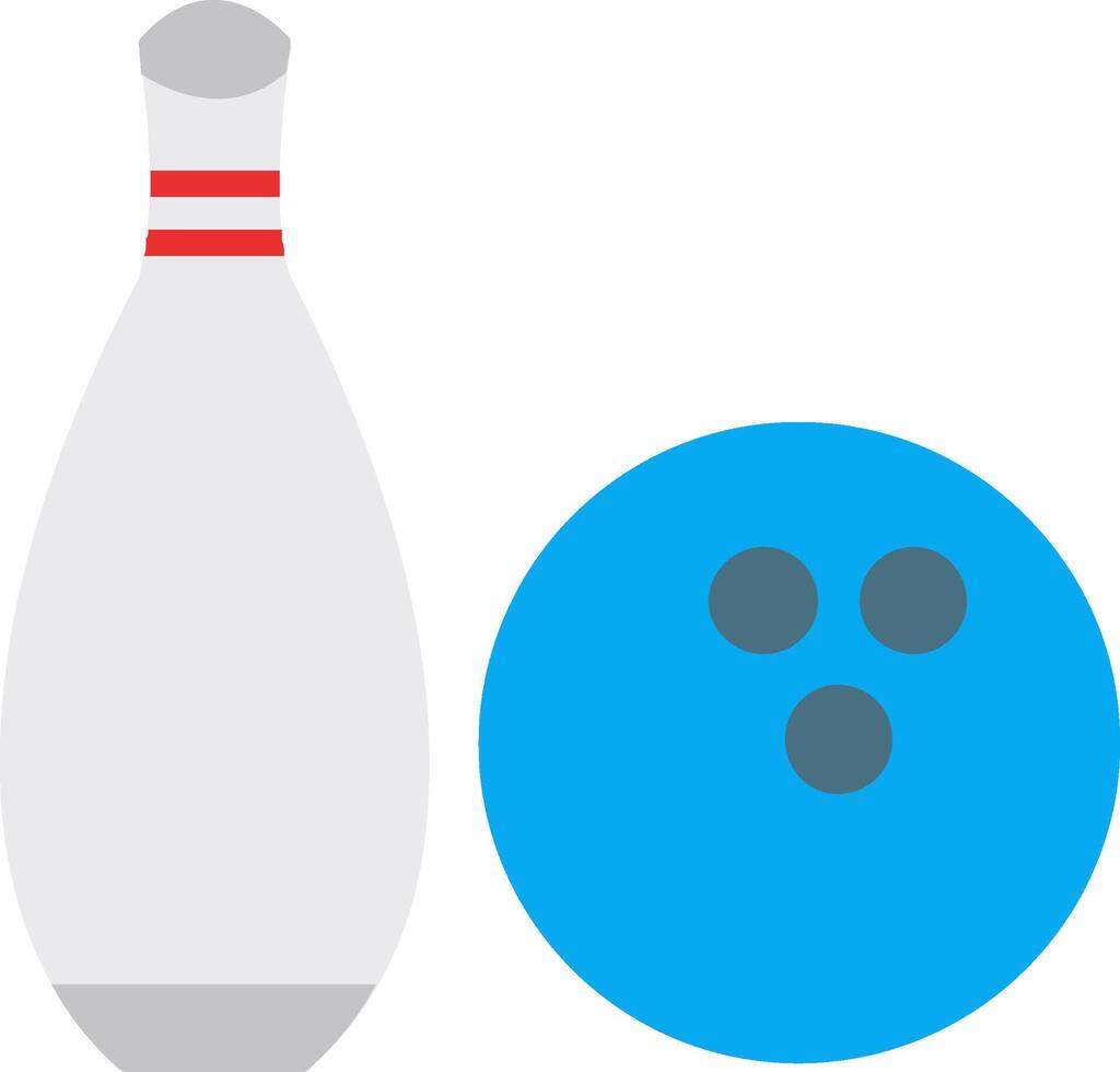 bowling platte pictogram vector