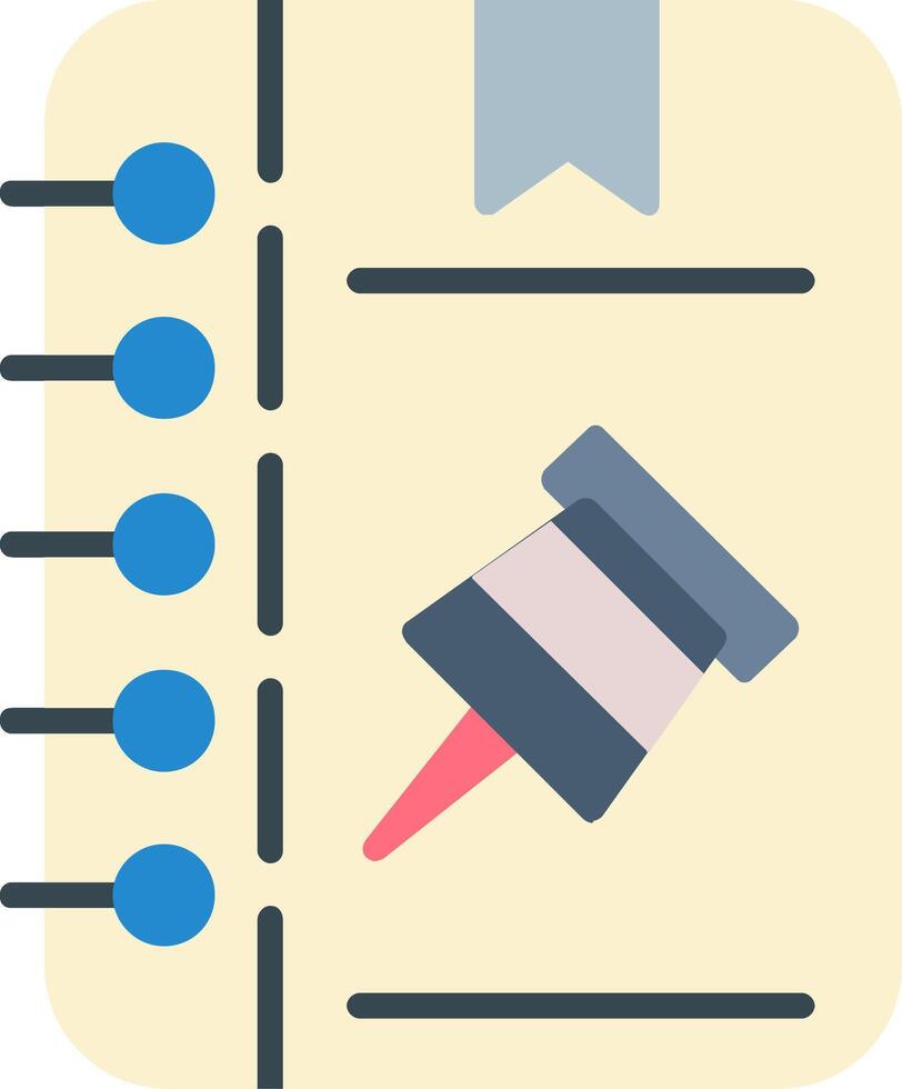 punaise plat pictogram vector