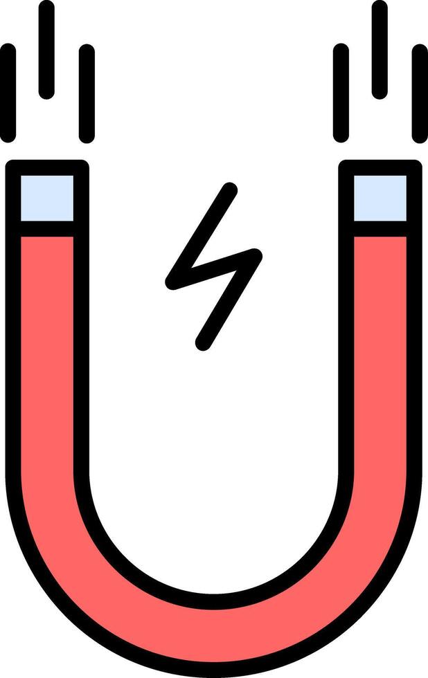 magneet lijn gevulde icoon vector