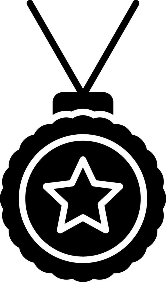 medaille glyph icoon vector