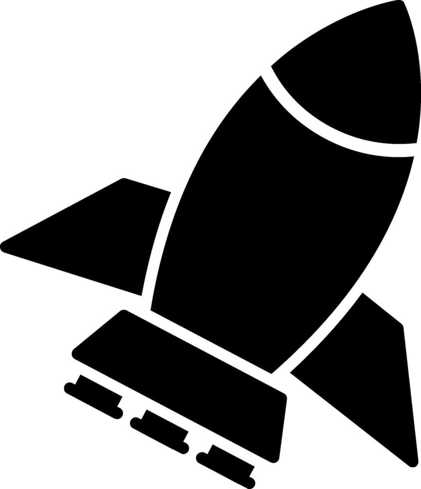 ruimtevaartuig glyph icoon vector
