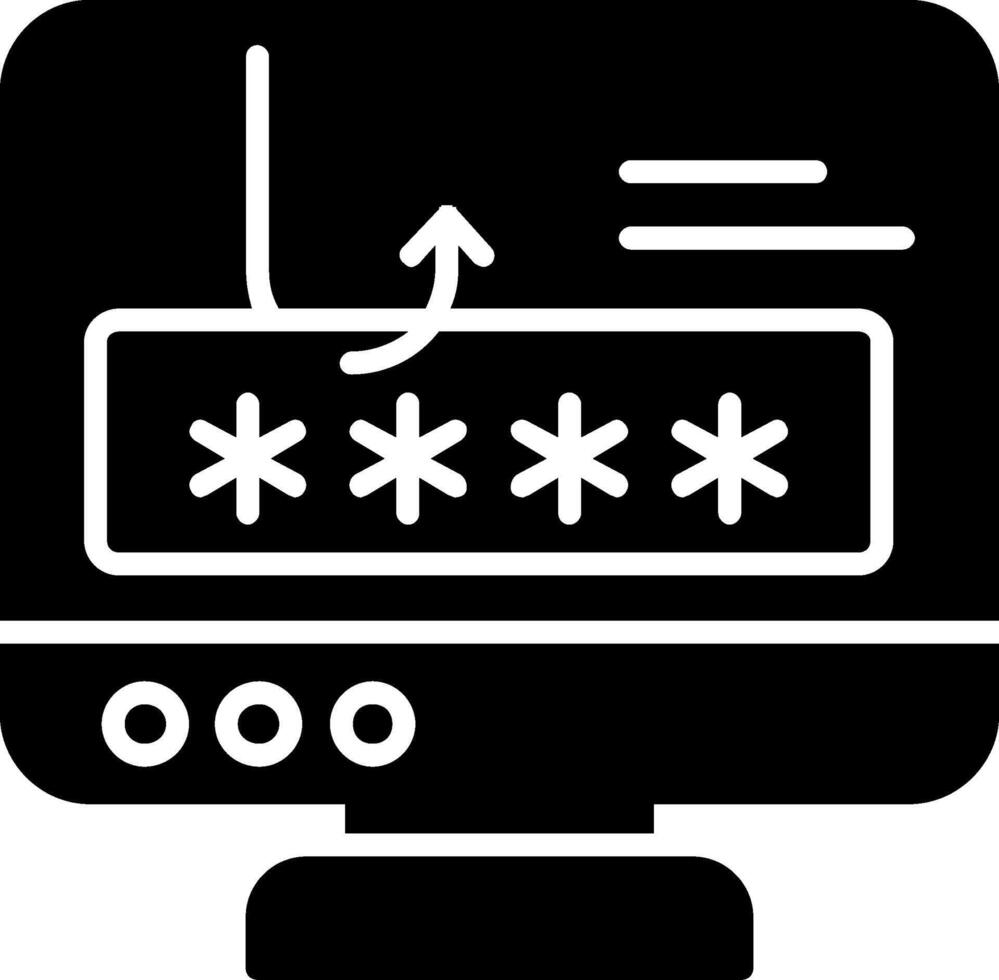 phishing glyph-pictogram vector